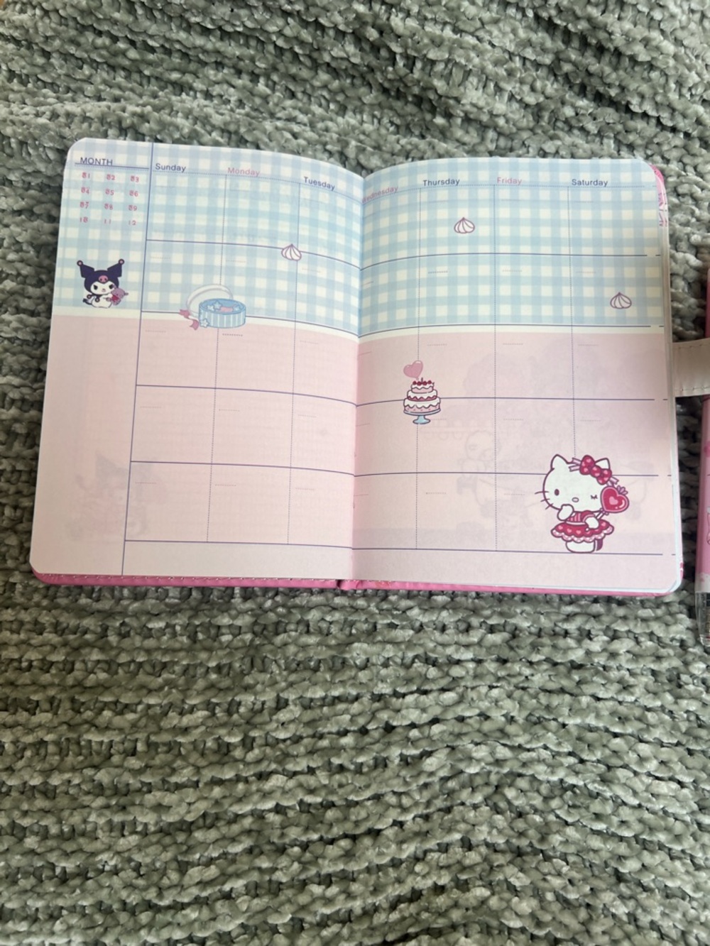 Hello Kitty Pink Heart Journal Calander & Matching Pen Set - Picture 7 of 10